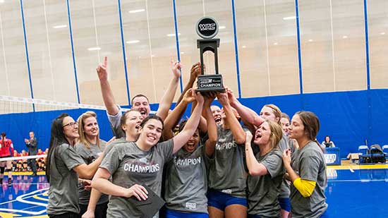 2014 and 2017: CSUB Volleyball wins WAC Tournaments