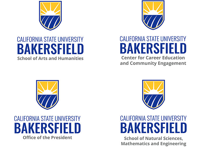University logo variation: Stacked unit logo