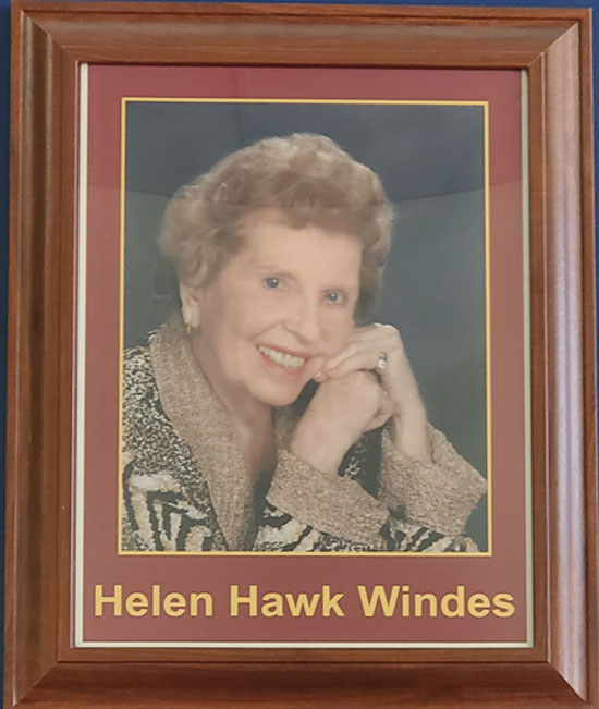Framed picture of Helen Hawk Windes