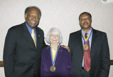 President Horace Mitchell, Audrey Cochran	and Warner Williams