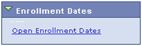 Enrollment Dates box