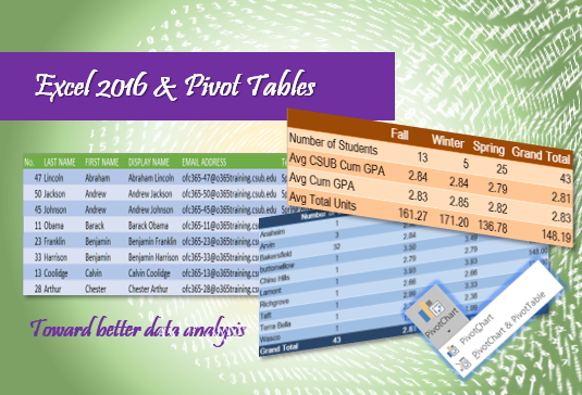 Excel and Pivot Tables