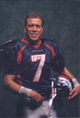 John Elway with milk mustache