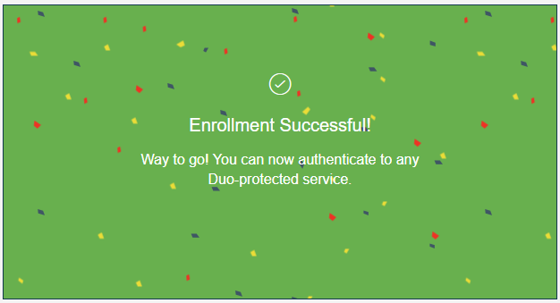 Enrollment Successful!