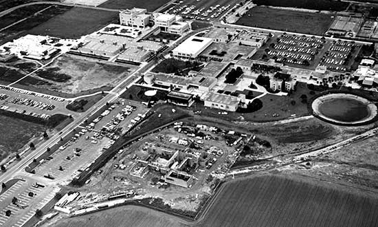 Bird's-eye view of CSUB's campus