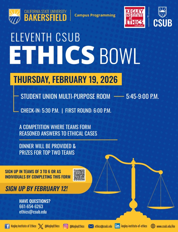 CSUB Ethics Bowl Flyer
