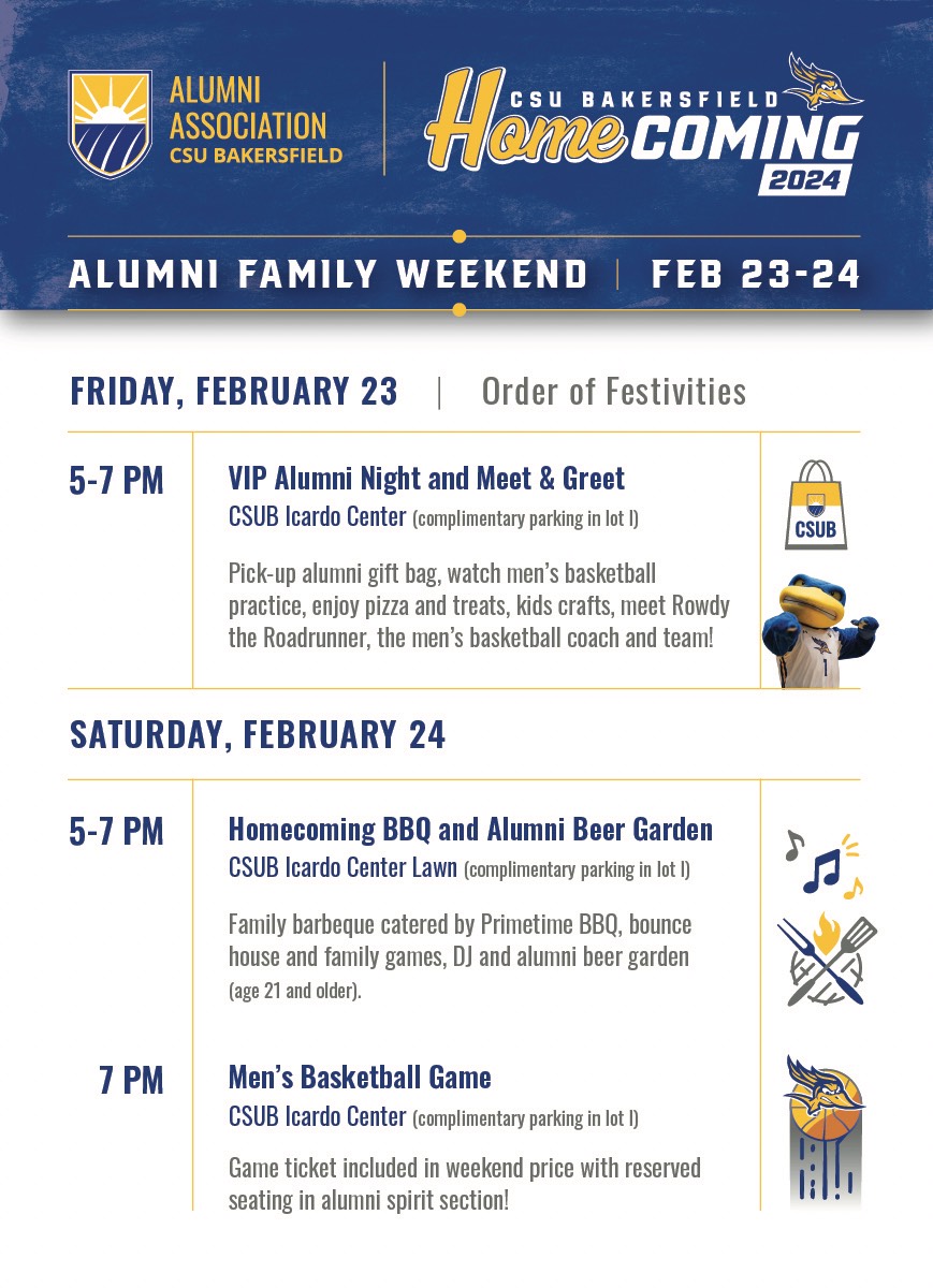 Image of Alumni Family Weekend Schedule