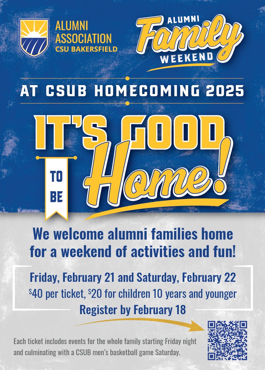 CSUB Alumni Family Weekend 2025 Invite
