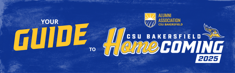 CSUB Alumni Family Weekend at Homecoming Banner 2025