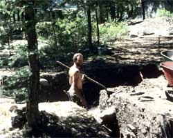 Bill in the Trench at Dagger Falls 1988