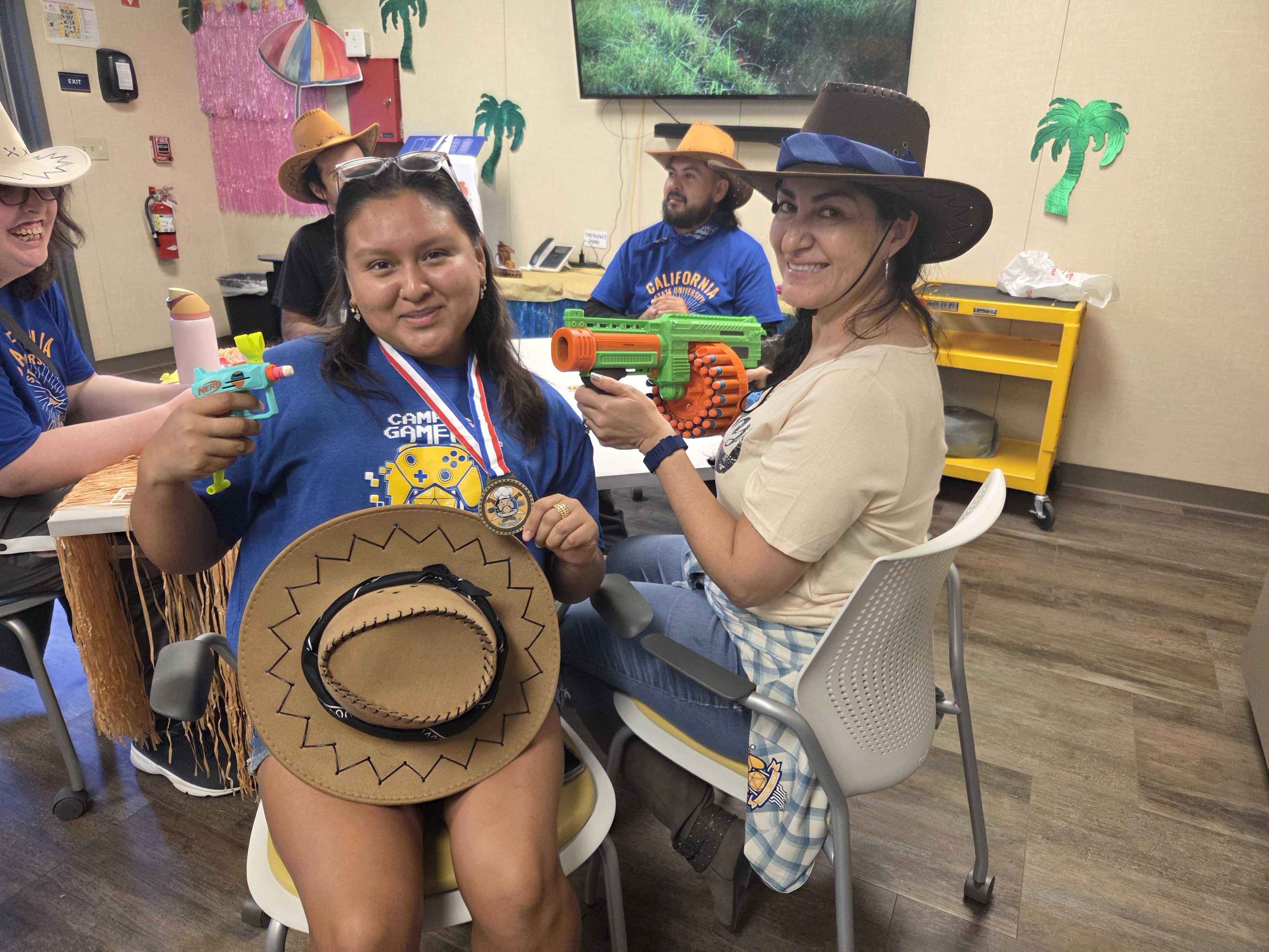 students at western themed event