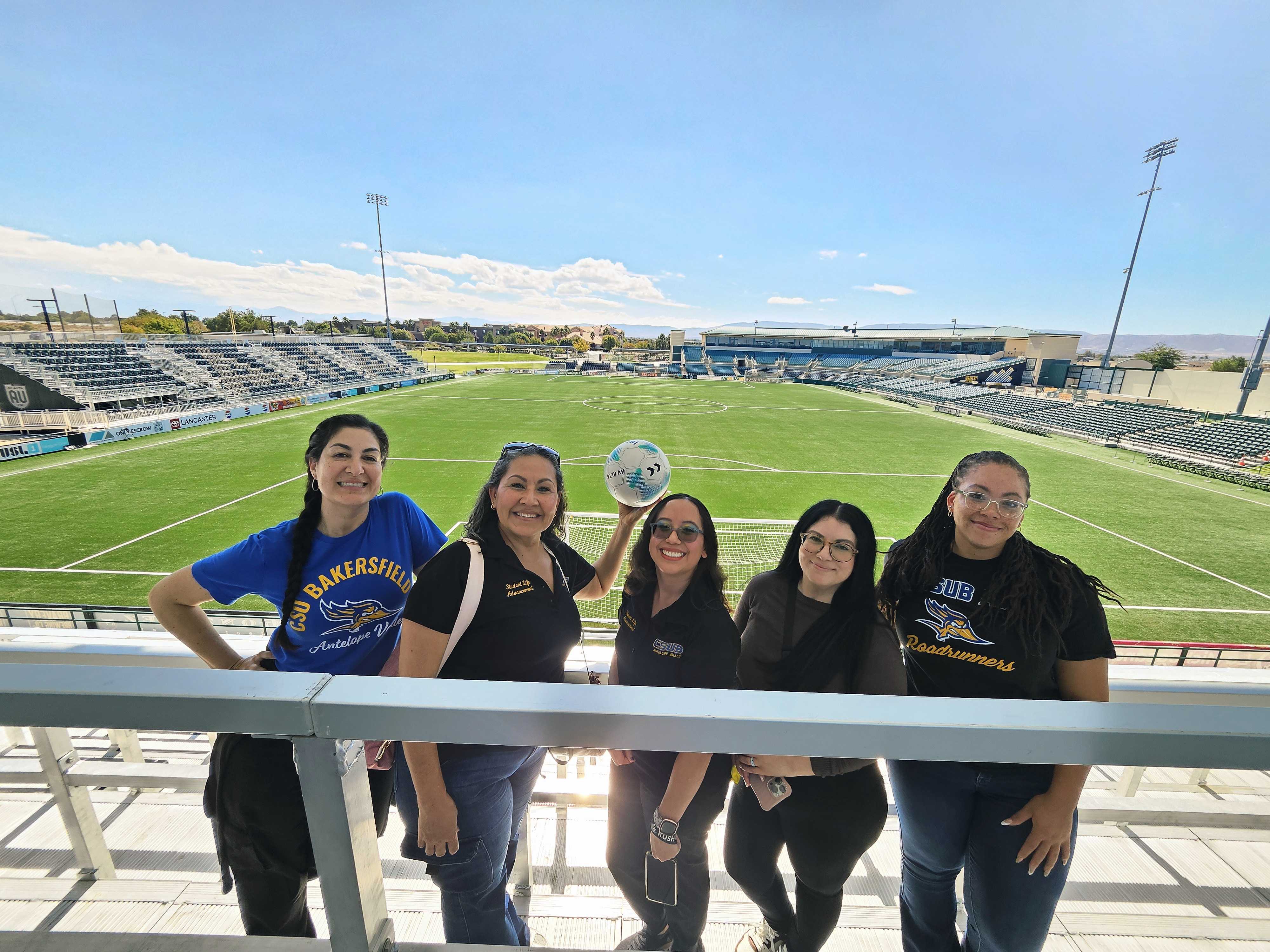 students at AV Alta stadium tour