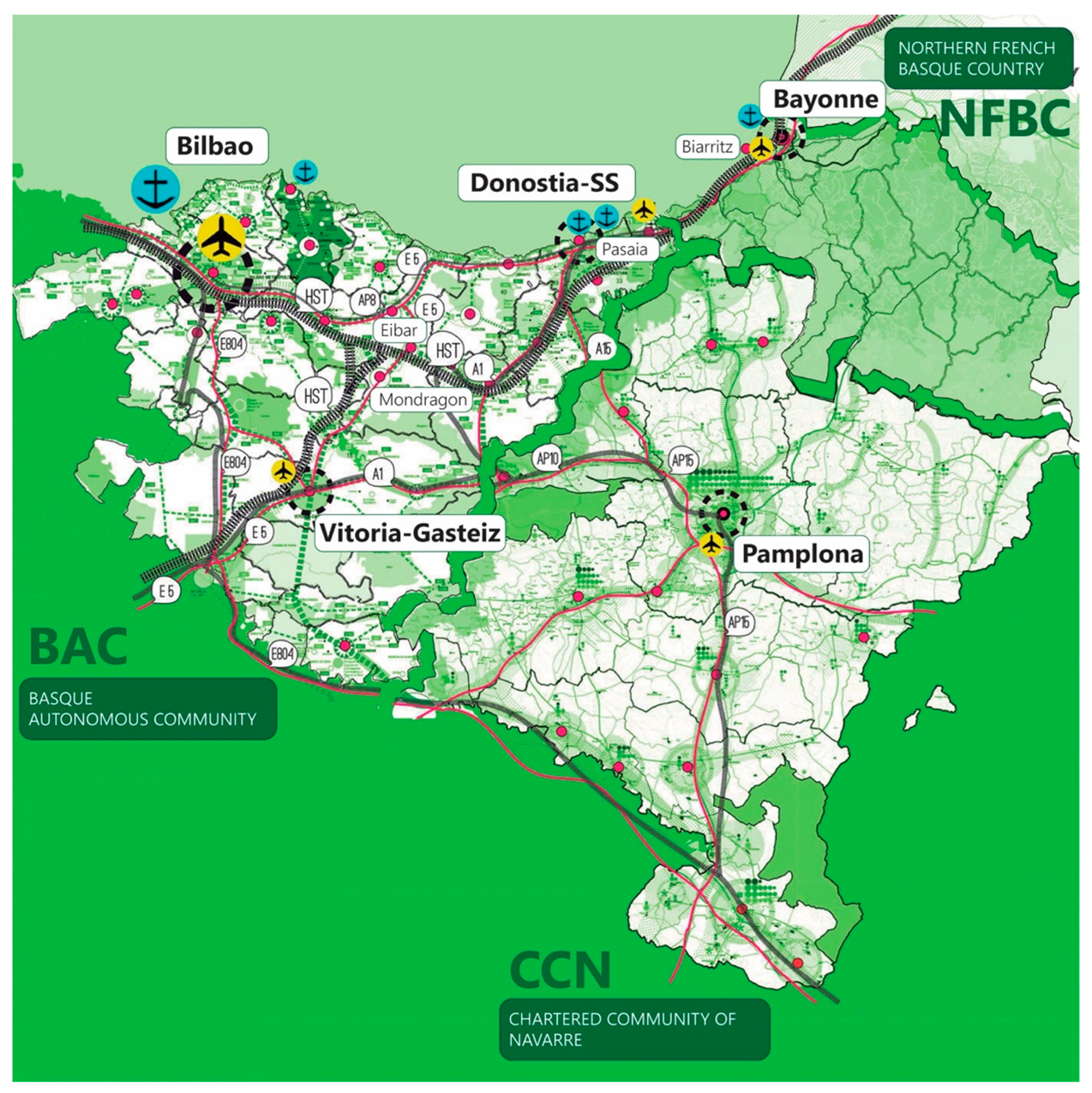 Map of Basque Country