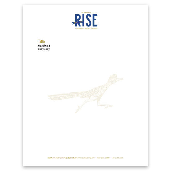 Letterhead 2 for `Runners on the Rise campaign