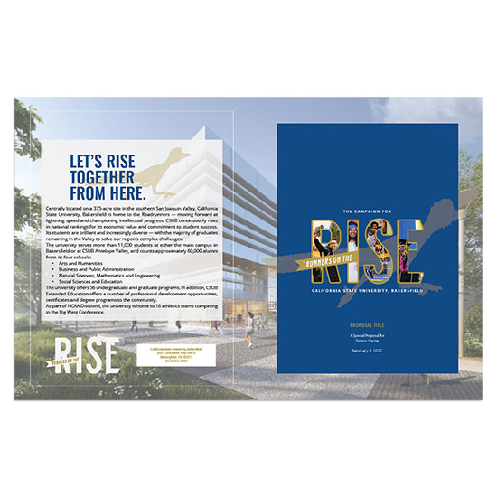 InDesign proposal for `Runners on the Rise campaign
