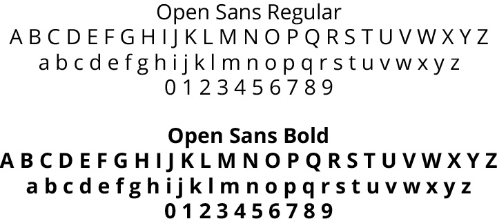 University font: Open Sans