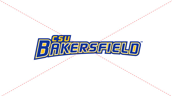Example of using the curved CSUB logo