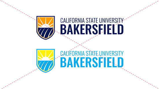 Example of lightening and darkening the CSUB logo