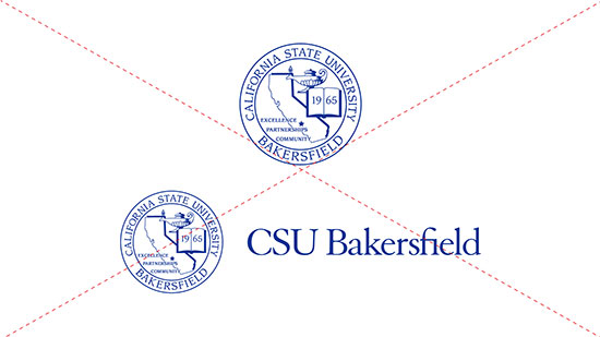 Example of using the old university seal and logo
