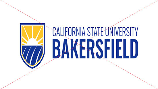 Example of stretching the CSUB logo