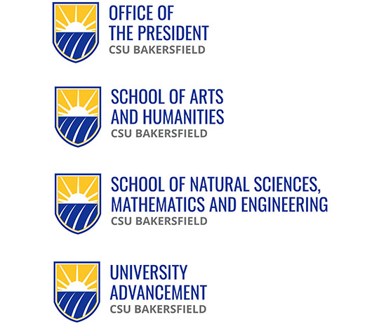University logo variation: Prominent unit name logo