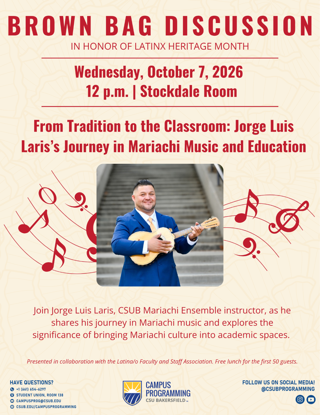 Brown Bag Mariachi Ensemble October 7, 2026