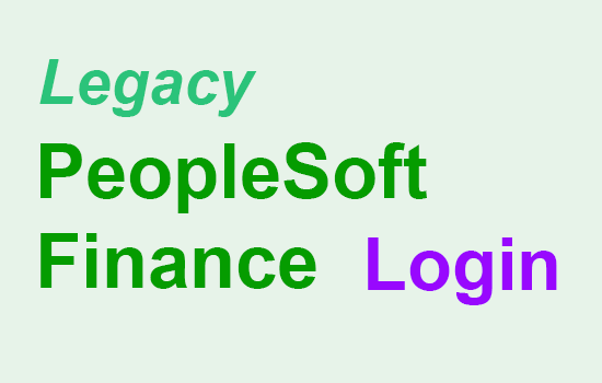 Legacy PeopleSoft Finance Login
