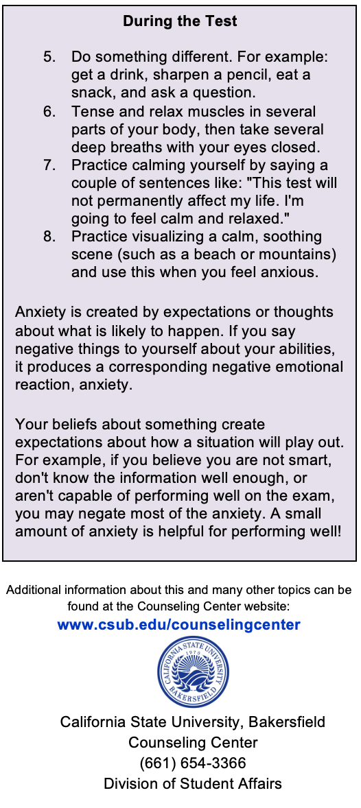 Testing Anxiety 333