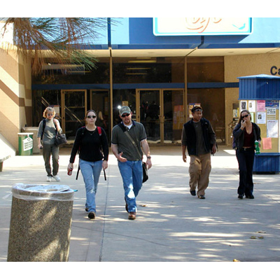 Students leaving Cafeteria