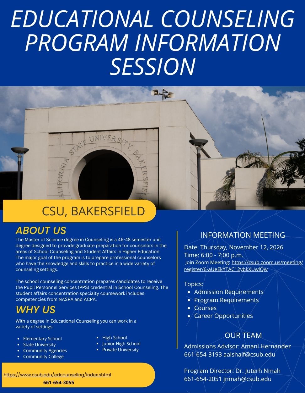 information session flyer