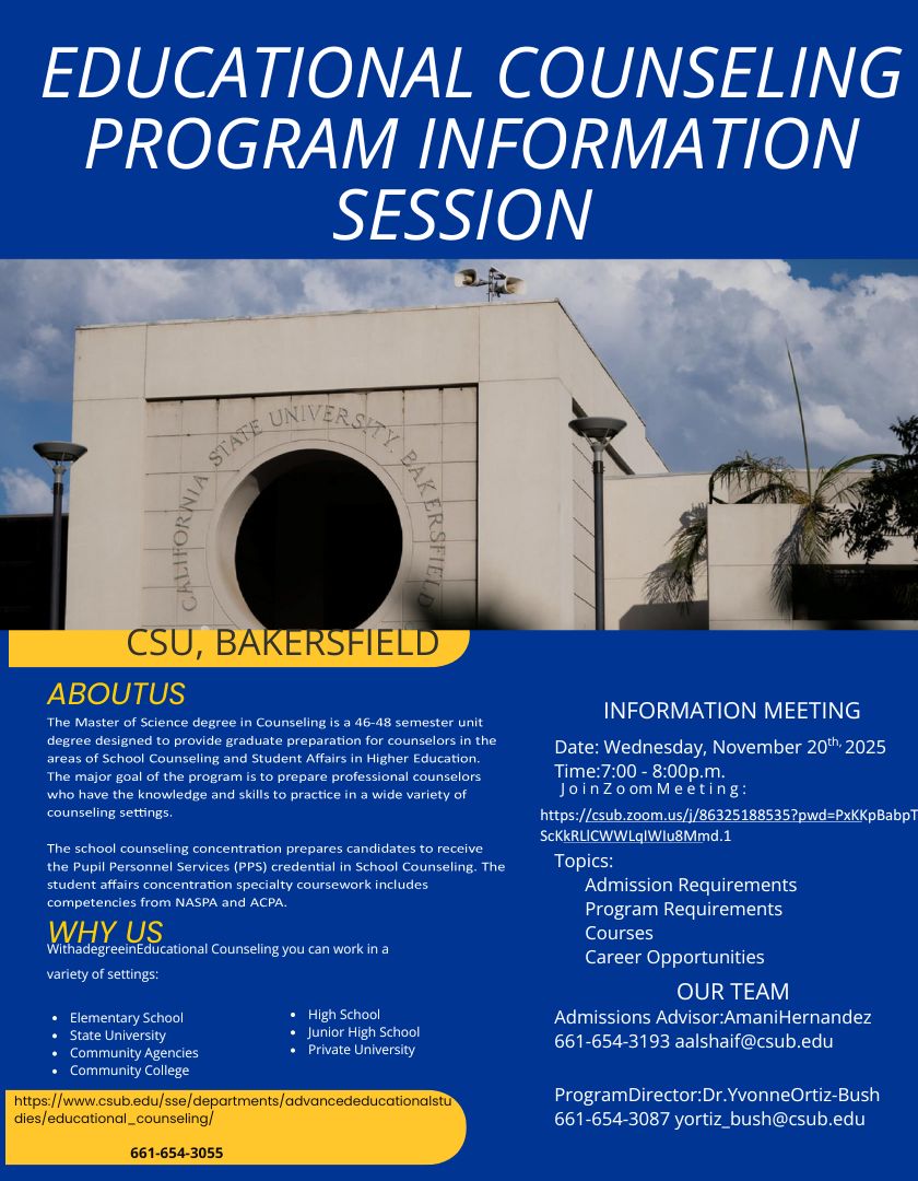 information session flyer