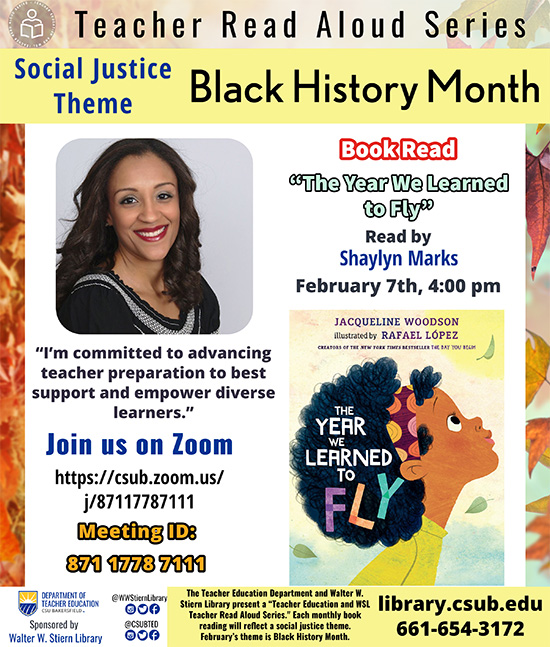 Teacher Read Aloud Series Flyer