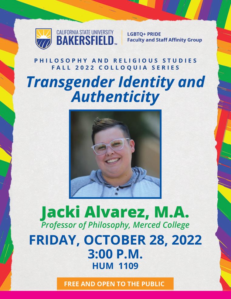 Transgender Identity and Authenticity flyer from October 2022