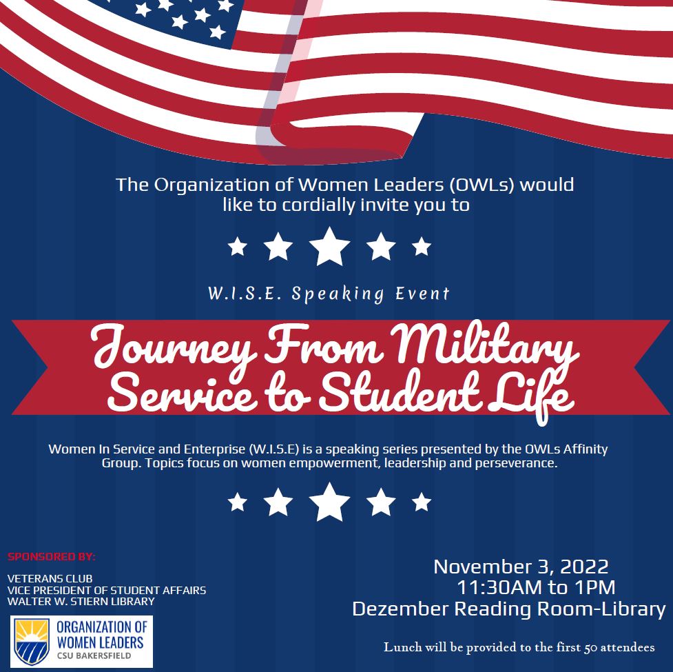 Journey from Military Service to Student Life Flyer