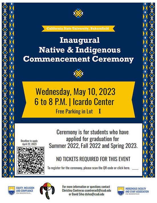 Inaugural Native and Indigenous Graduation Ceremony event flyer