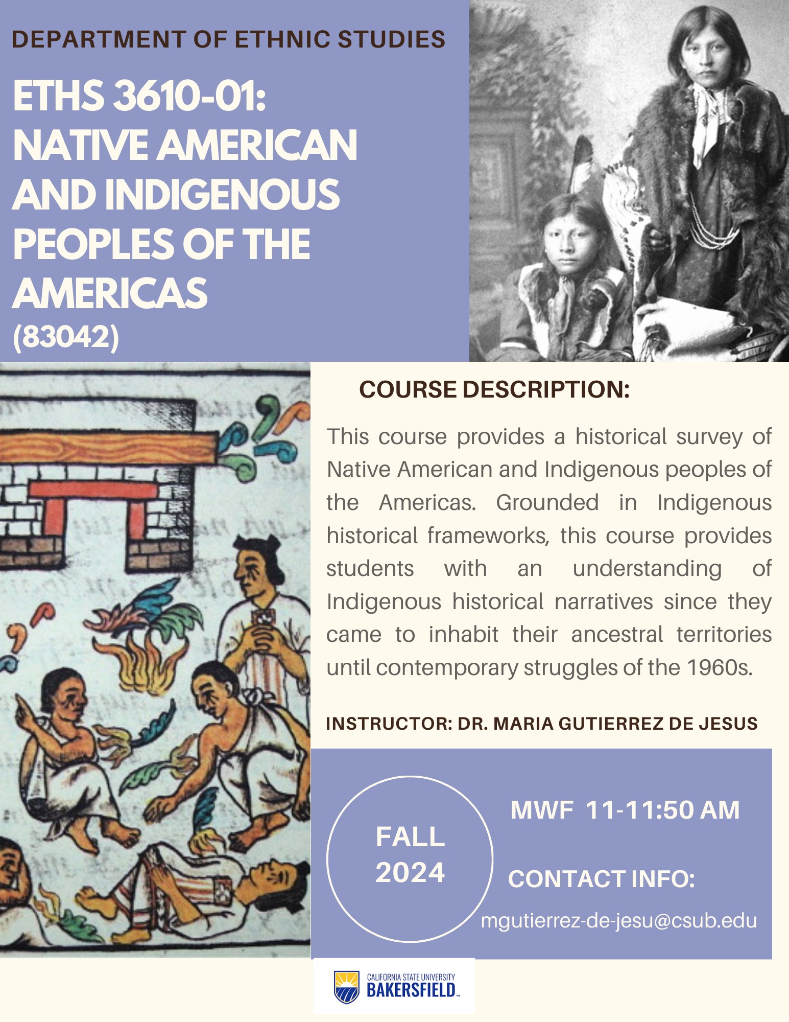 ETHS 3610 - Native American and Indigenous Peoples of the Americas