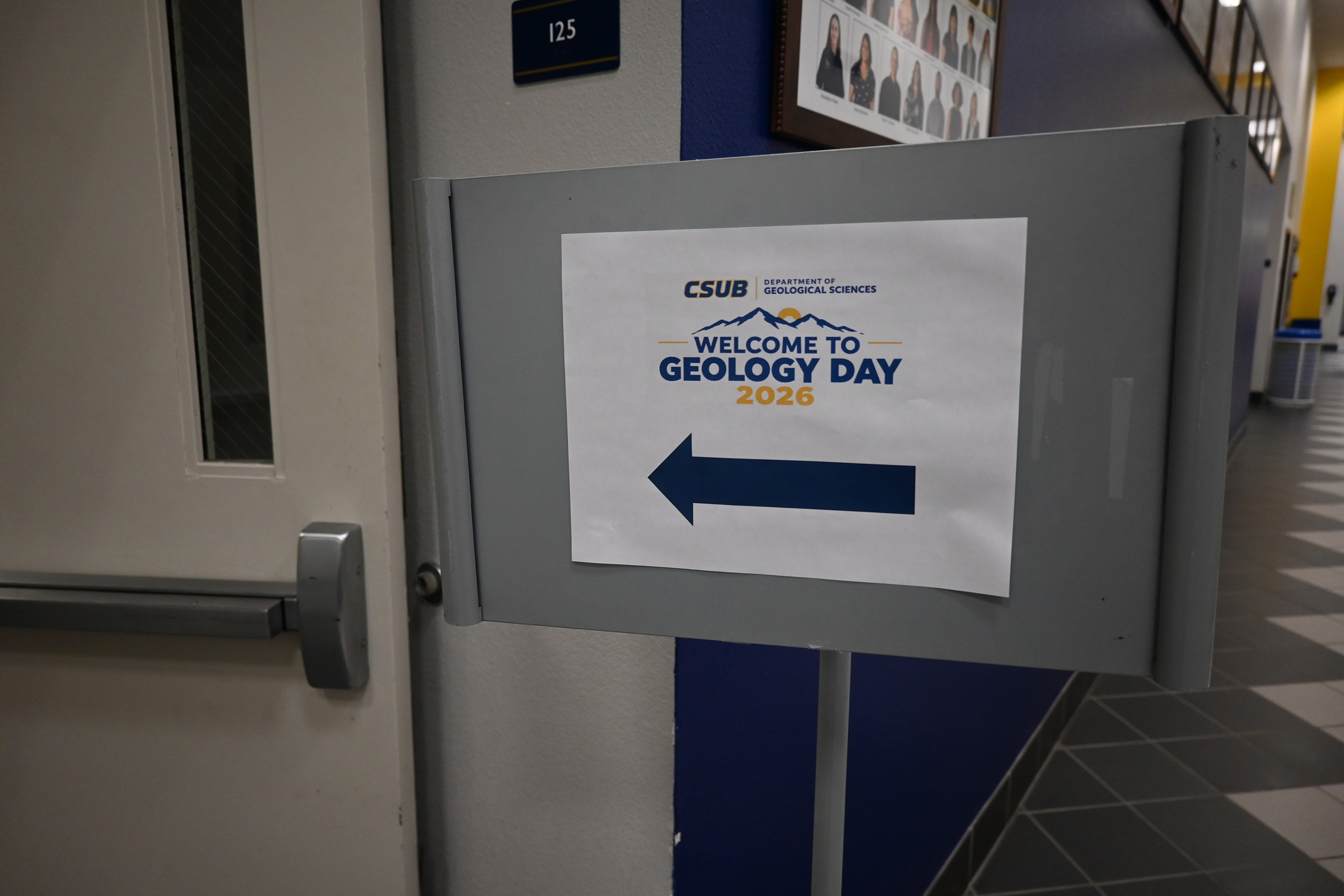 Welcome sign for 2026 Geology Day