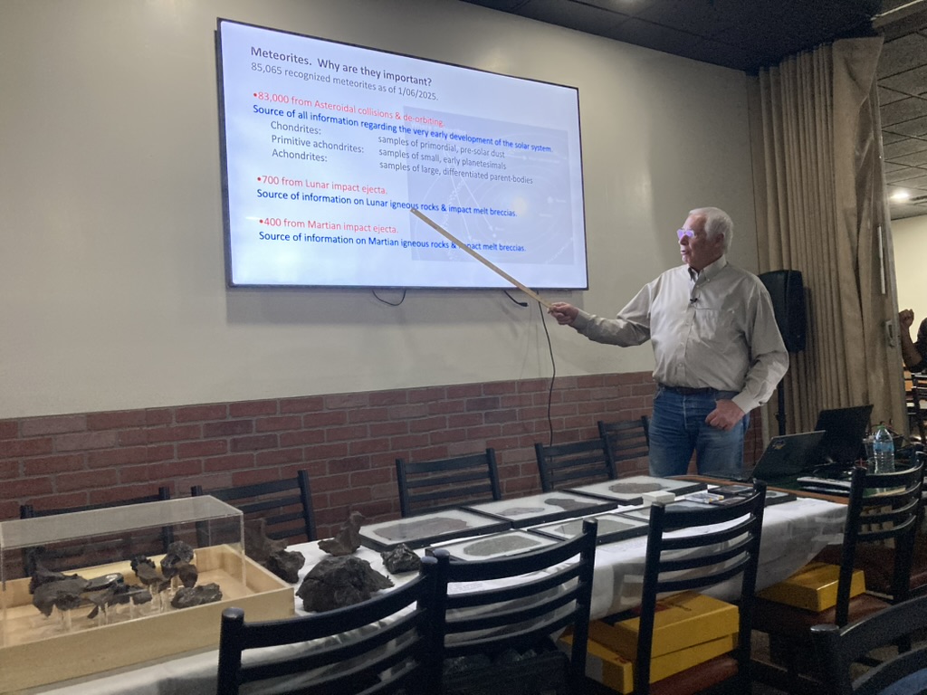 Dr. Crewdson explains different types of meteorites