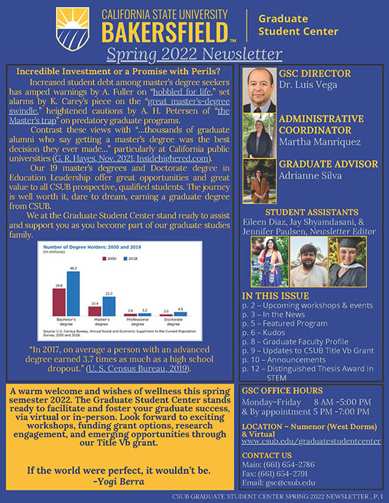 Spring 2022 Newsletter Cover