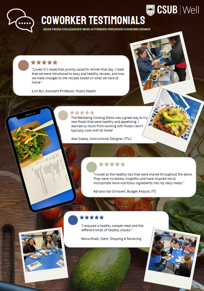 Cooking Demo Testimonials
