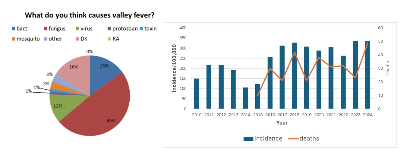 Graphs that explain what do you think causes valley fever.