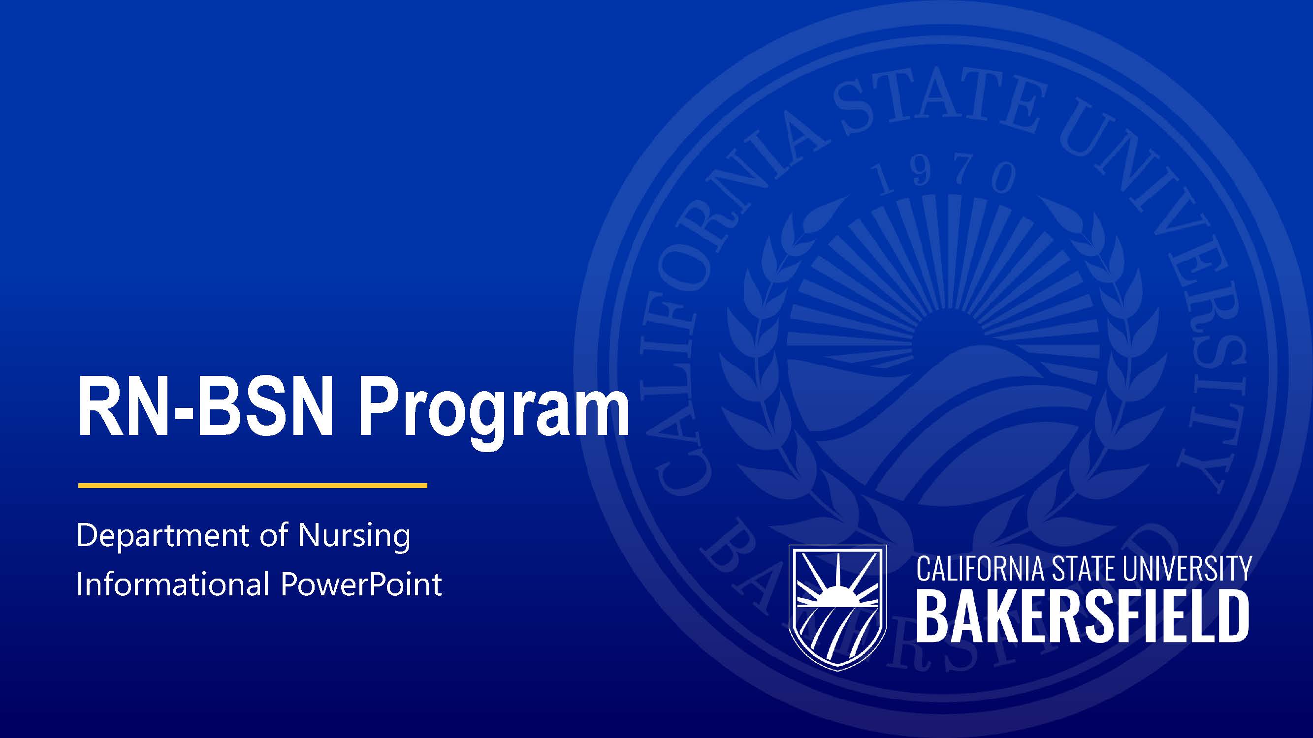 RN-BSN Program Powerpoint slide
