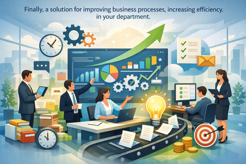Finally, a solution for improving business processes, increasing efficiency, in your department.