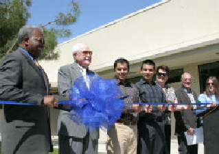 opening celebration with a ribbon cutting: Engineering complex
