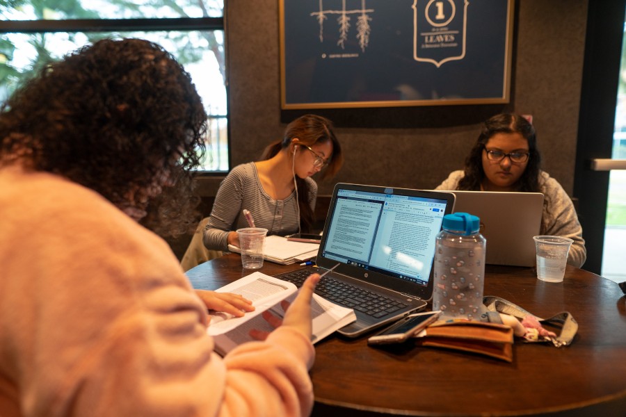 students studying