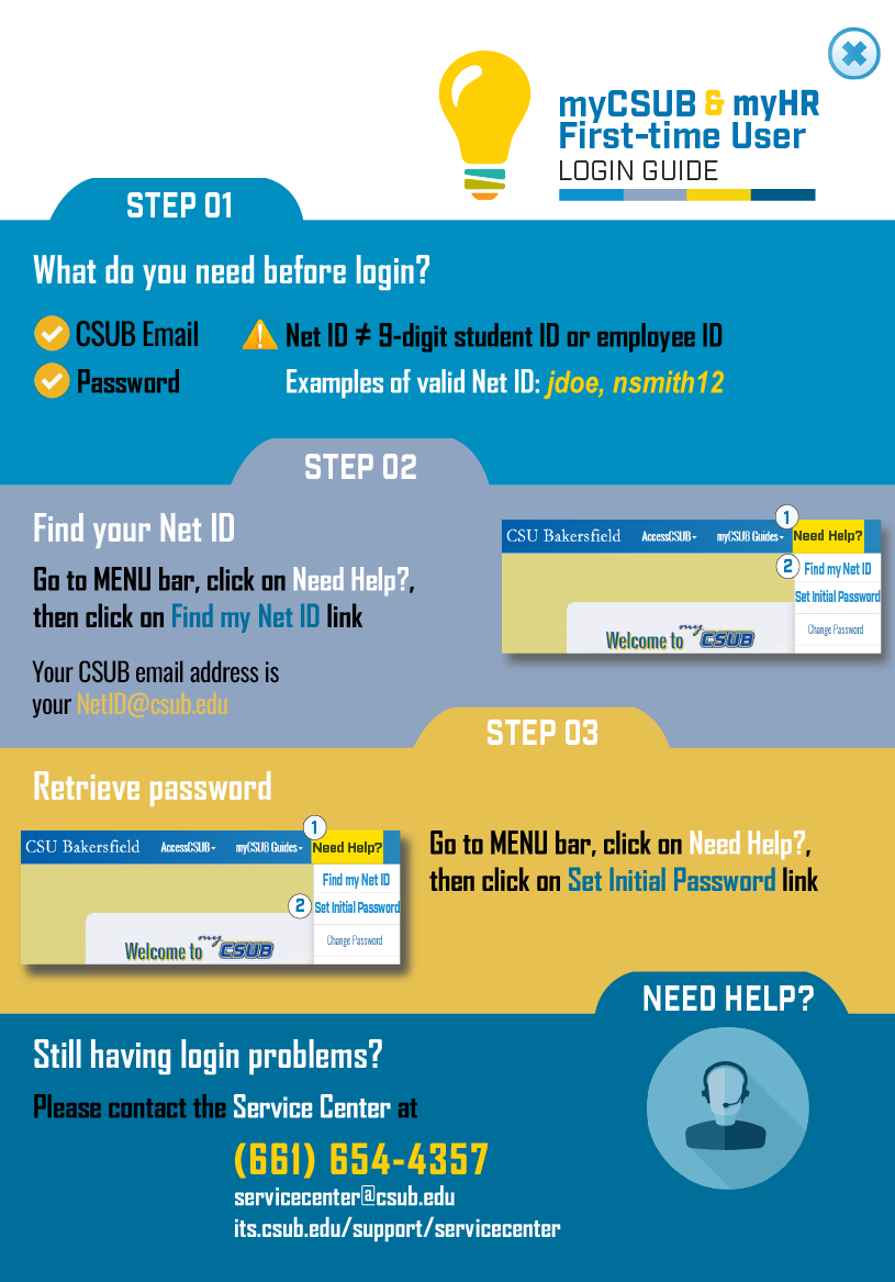 myCSUB First time user guide