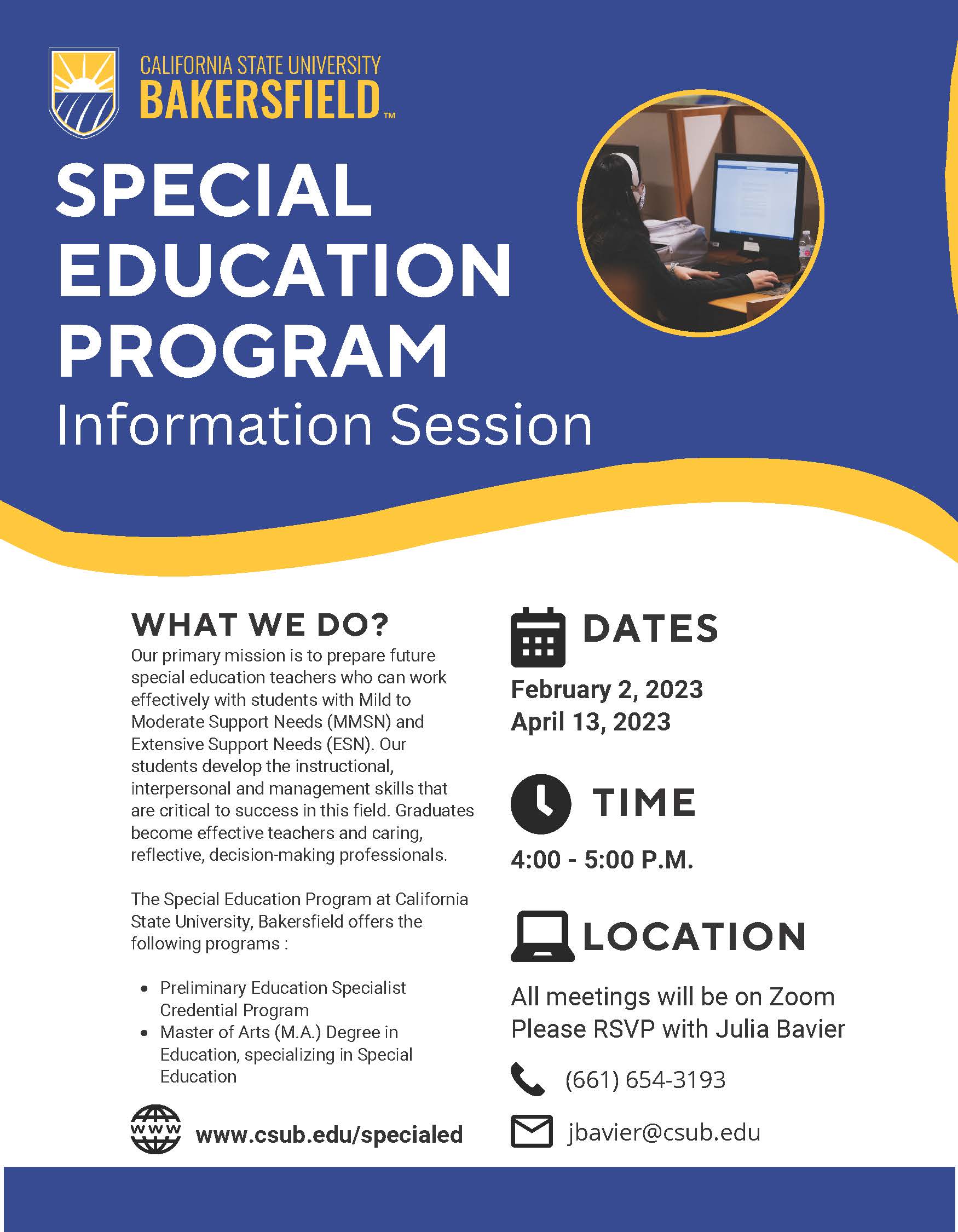 information session flyer