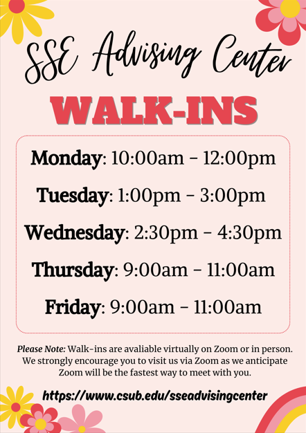 Advising Center Walk-ins | California State University, Bakersfield