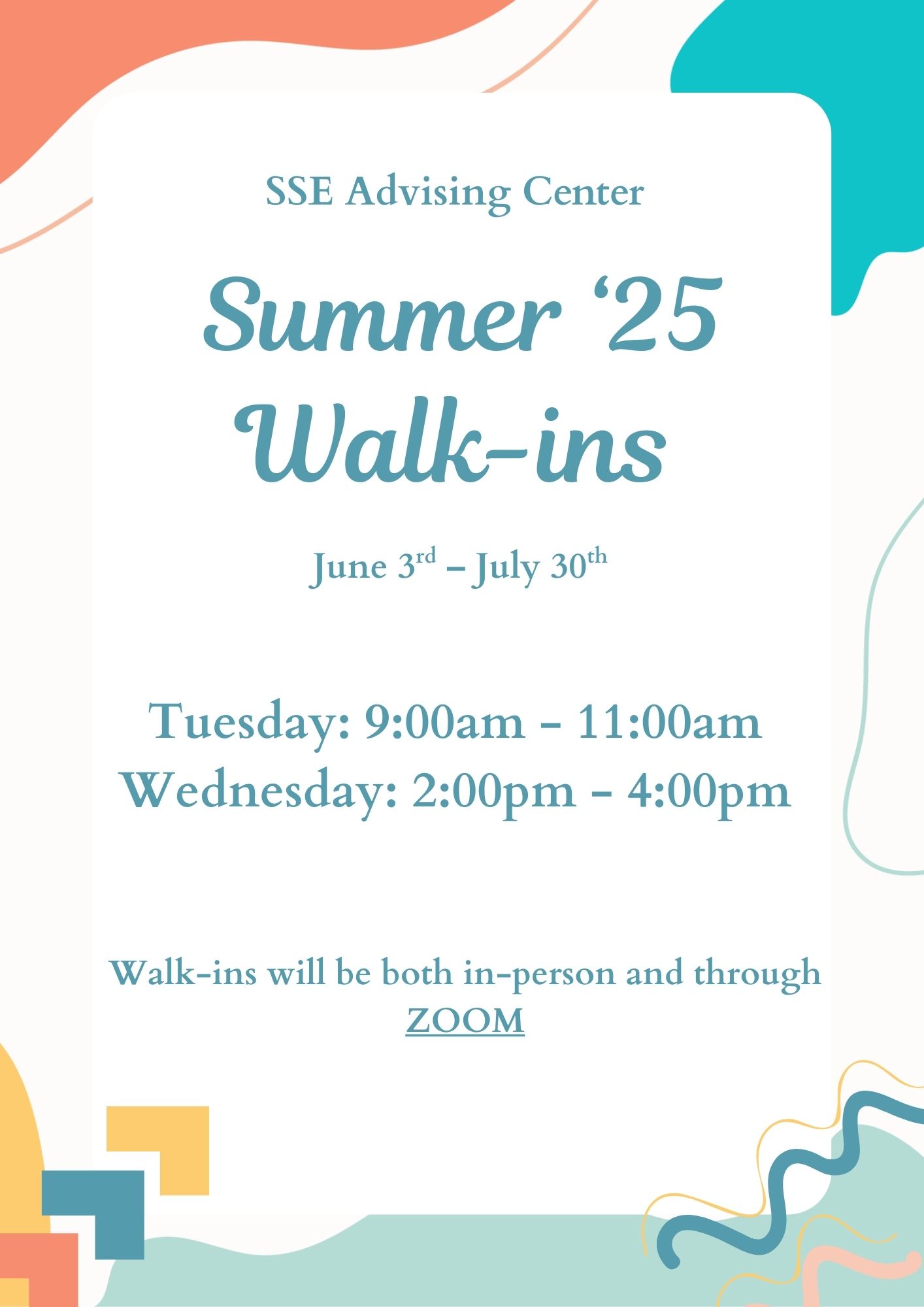 summer 2025 sse walk-ins