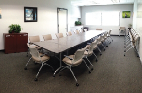 Student Union Blue Room in a conference layout